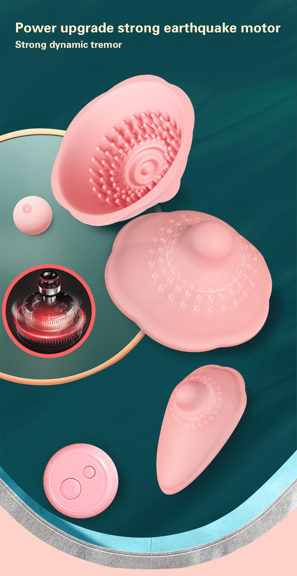 Vibrating Stimulate Breast Growth Remote Control Sucker Nipple Stimulator Vibrator Female Adult Sex Toys for Women Couples