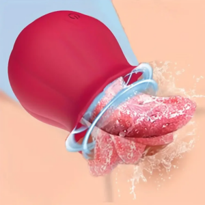Rose Licking Dildo Vibrator Nipple Clitoral Stimulator Vibrating Egg Tongue Lick Clitoris Sucker Sex Toy Adult Toys for Women