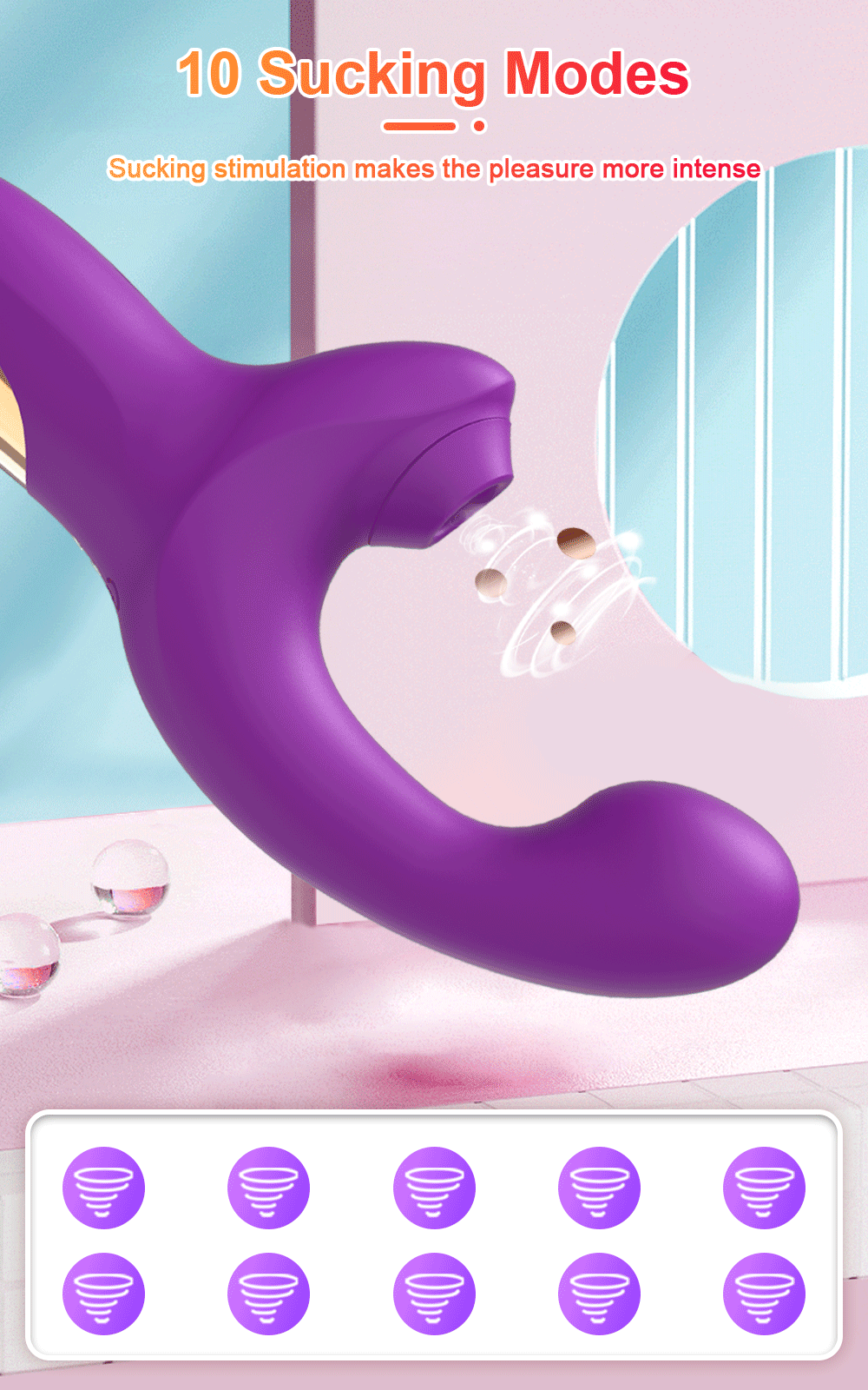 Rabbit Sucking Vibrator Clitoral G Spot Stimulation Adult Sex Toys for Women Vibrating Finger Massager with Suction Vibration