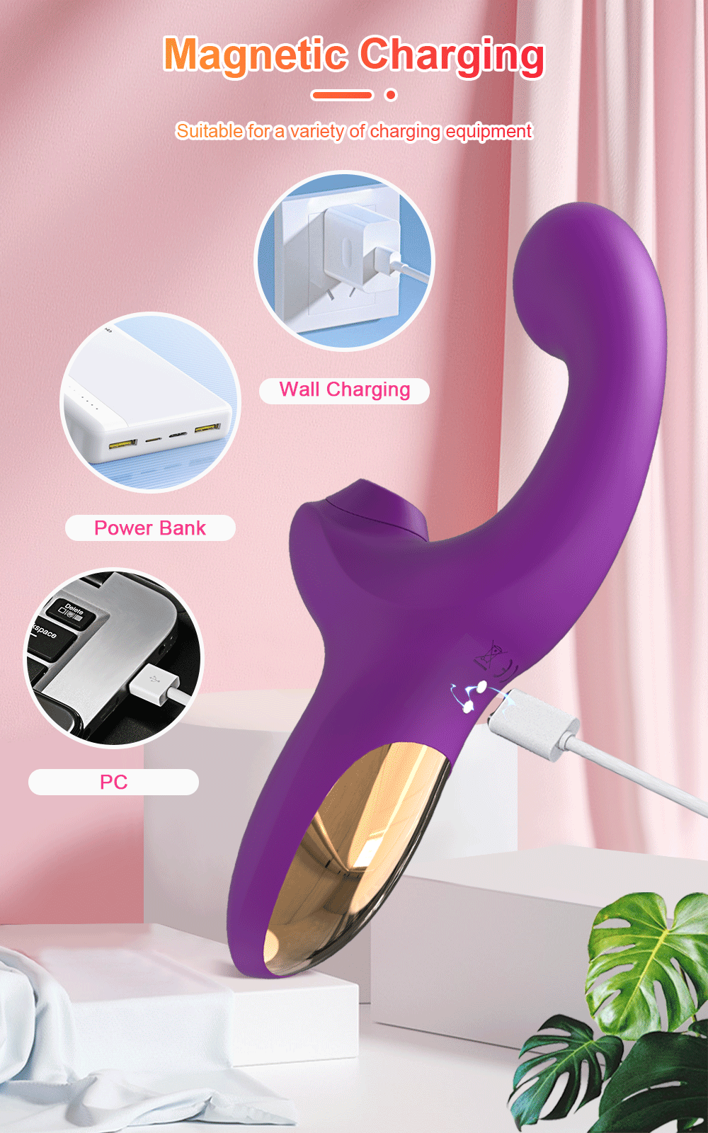 Rabbit Sucking Vibrator Clitoral G Spot Stimulation Adult Sex Toys for Women Vibrating Finger Massager with Suction Vibration
