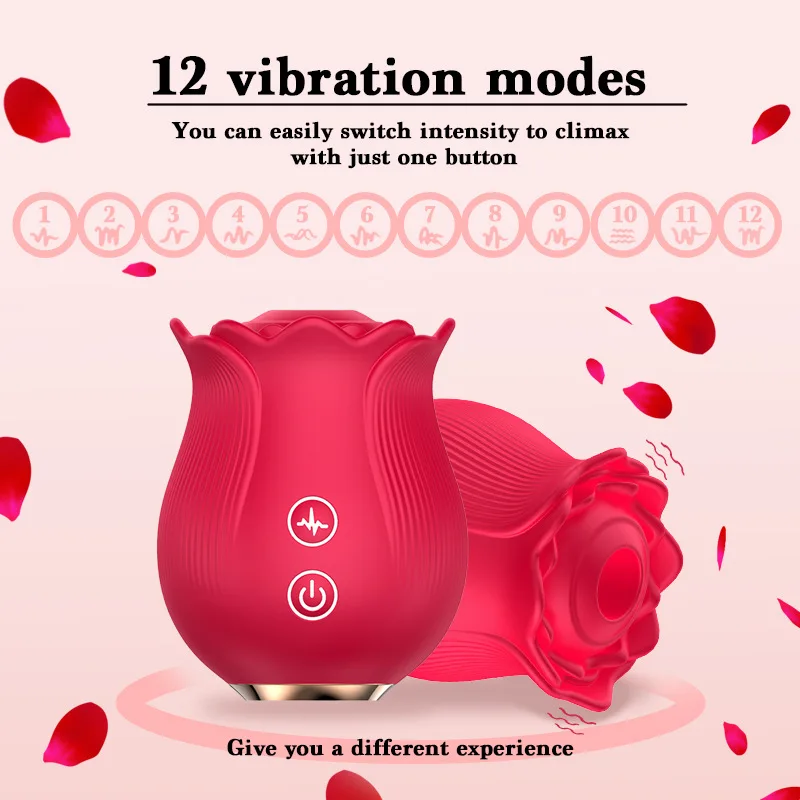 Powerful Sucking-Rose Vibrator Toy for Women Vacuum Stimulator Oral Nipple Clit Sucker Female Sex Toys Goods for Female Adults Powerful Sucking-Rose Vibrator Toy for Women Vacuum Stimulator Oral Nipple Clit Sucker Female Sex Toys Goods for Female Adults