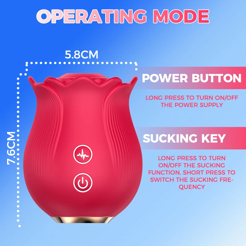 Powerful Sucking-Rose Vibrator Toy for Women Vacuum Stimulator Oral Nipple Clit Sucker Female Sex Toys Goods for Female Adults Powerful Sucking-Rose Vibrator Toy for Women Vacuum Stimulator Oral Nipple Clit Sucker Female Sex Toys Goods for Female Adults