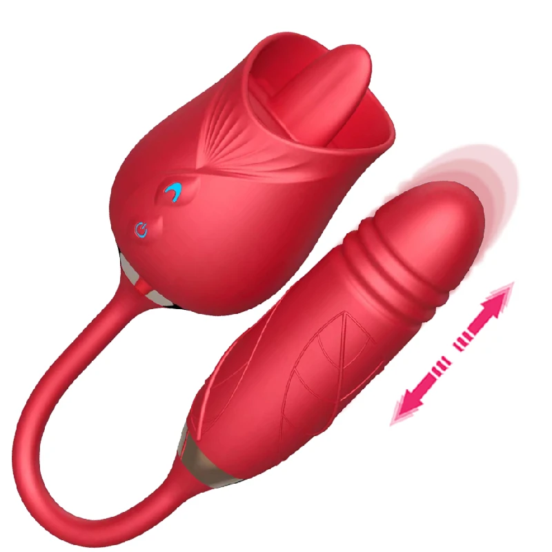 Rose G-spot Vibrator 10 Speed Clitoral Sucking Stimulation Dildo Masturbation Nipple Suction Female Oral Clit Sex Toys for Women