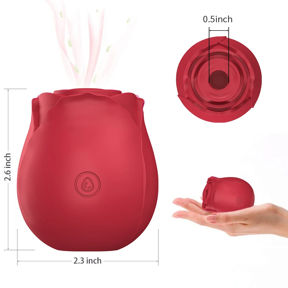 Rose Clit Sucking Vibrator Powerful Oral Licking Nipple Sucker G Spot Stimulator Adult Sex Toys for Women Vagina Intimate Goods
