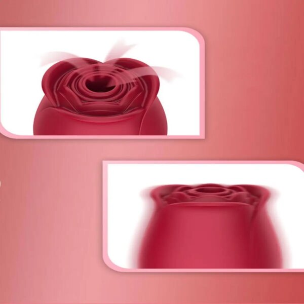 Rose Vibrator Nipple Clitoral Suction Cup Oral Sex Stimulator Sucking Vibrator Suitable for Female Clitoral Masturbation Sex Toy