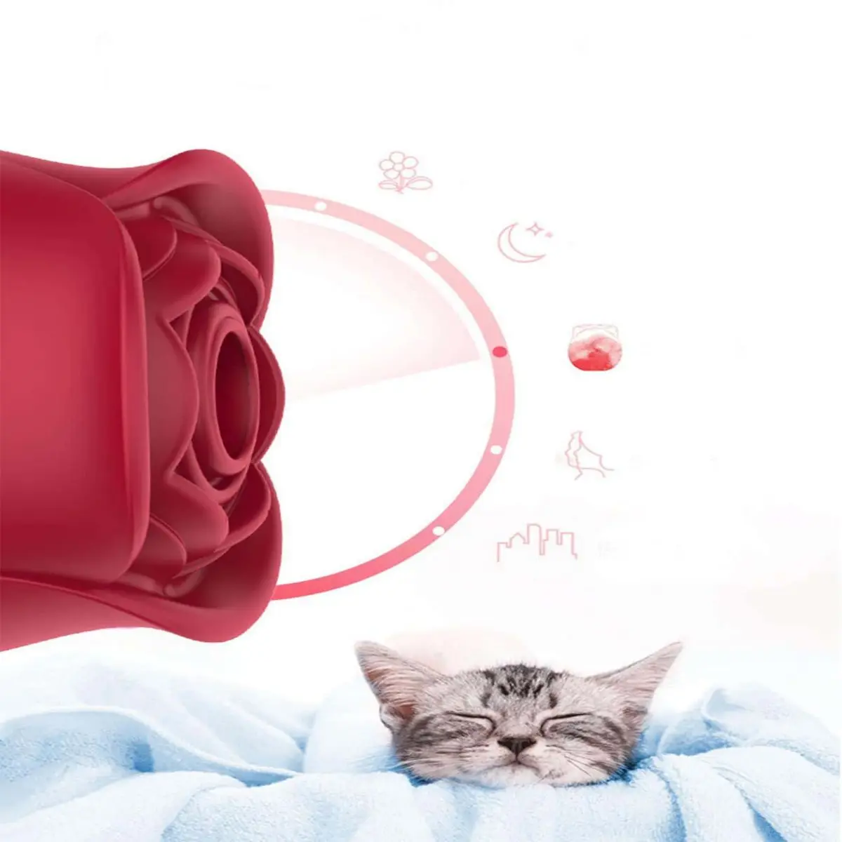 Rose Vibrator Nipple Clitoral Suction Cup Oral Sex Stimulator Sucking Vibrator Suitable for Female Clitoral Masturbation Sex Toy Rose Vibrator Nipple Clitoral Suction Cup Oral Sex Stimulator Sucking Vibrator Suitable for Female Clitoral Masturbation Sex Toy