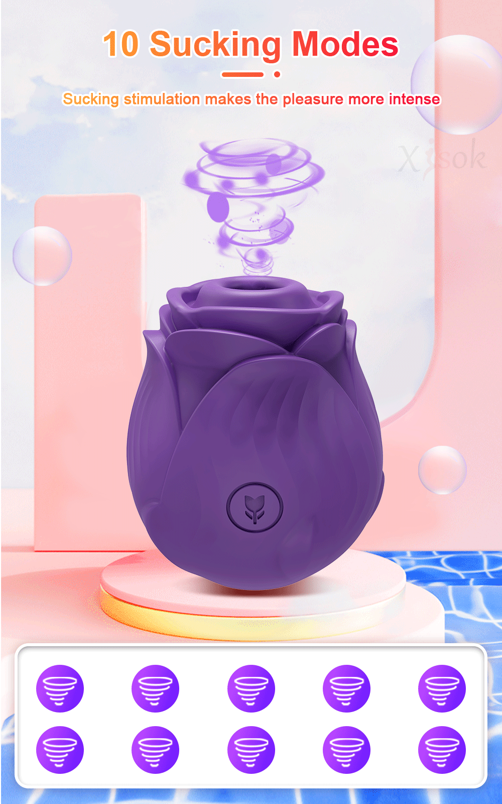 Rosetoy vibrator Female Clit Nipple Sucker Oral Licking Clitoris Stimulator Massager Powerful Sex Toys Adults Goods for Women