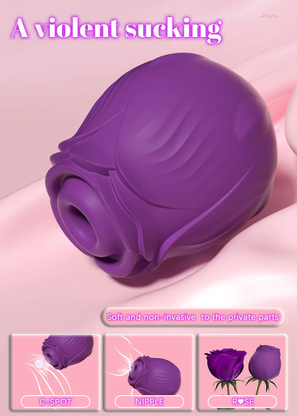 Rosetoy vibrator Female Clit Nipple Sucker Oral Licking Clitoris Stimulator Massager Powerful Sex Toys Adults Goods for Women Rosetoy vibrator Female Clit Nipple Sucker Oral Licking Clitoris Stimulator Massager Powerful Sex Toys Adults Goods for Women