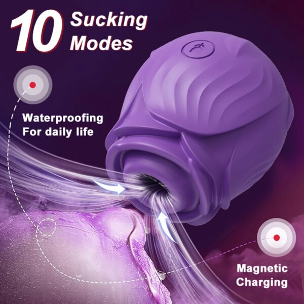 Rosetoy vibrator Female Clit Nipple Sucker Oral Licking Clitoris Stimulator Massager Powerful Sex Toys Adults Goods for Women
