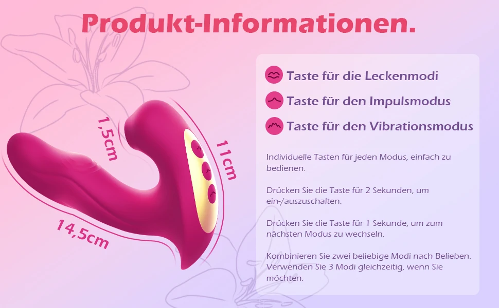 3 in 1 Clitoral Sucking Vibrator for Women Clit Clitoris Sucker Tongue Licking Dildo Adults Goods Sex Toys Female