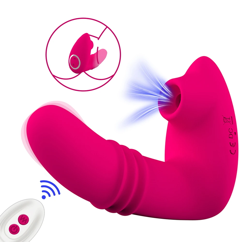 Clitoral Sucking Vibrator Female Remote Control Clit Sucker Clitoris Stimulator Real Dildo Vibrating Sex Toy For Women Adults 18