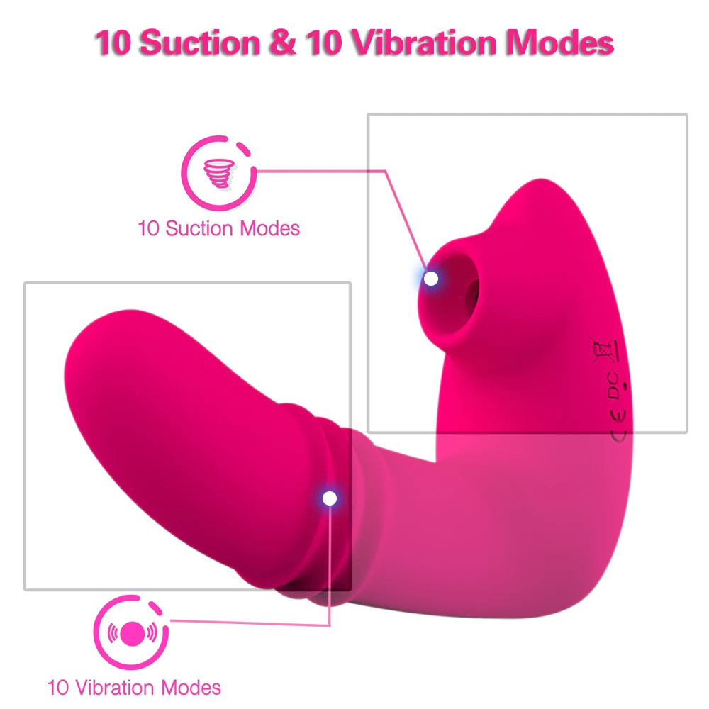 Clitoral Sucking Vibrator Female Remote Control Clit Sucker Clitoris Stimulator Real Dildo Vibrating Sex Toy For Women Adults 18