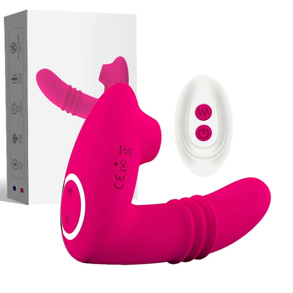 Clitoral Sucking Vibrator Female Remote Control Clit Sucker Clitoris Stimulator Real Dildo Vibrating Sex Toy For Women Adults 18