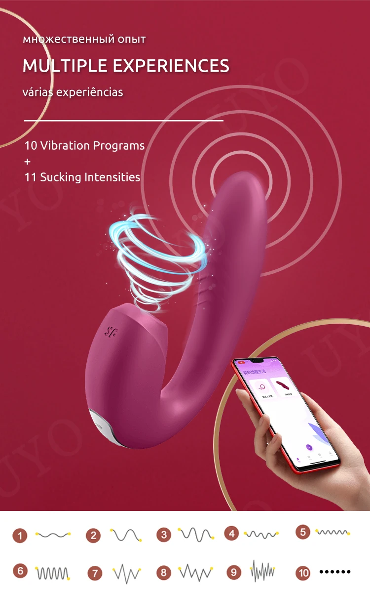 satisfyer Sunray app app remote control vibrator 2in1U-shaped sucking vibrator clitoral stimulator 18 couple vibrators for women