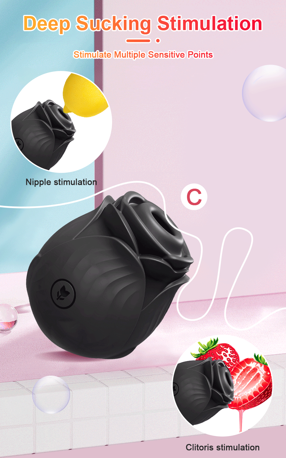 Clitoral Sucking Vibrator Rose-Flower 10 Intense Suction Modes G-spot Stimulator Vaginal Pussy Massager Adults Sex Toy for Women Clitoral Sucking Vibrator Rose-Flower 10 Intense Suction Modes G-spot Stimulator Vaginal Pussy Massager Adults Sex Toy for Women