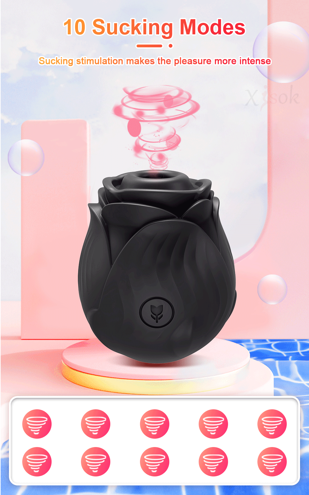 Clitoral Sucking Vibrator Rose-Flower 10 Intense Suction Modes G-spot Stimulator Vaginal Pussy Massager Adults Sex Toy for Women Clitoral Sucking Vibrator Rose-Flower 10 Intense Suction Modes G-spot Stimulator Vaginal Pussy Massager Adults Sex Toy for Women