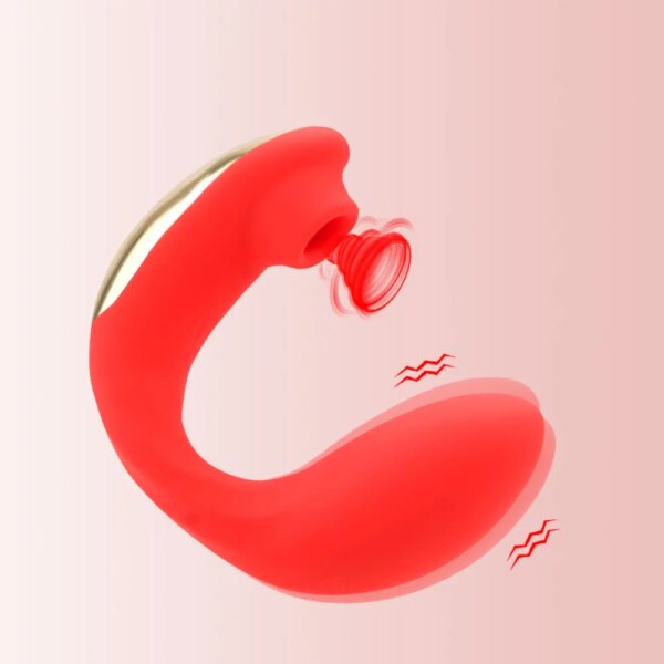 Female Sucking Vibrator Clitoral Stimulator Flexible USB Charging Dual Motor Sex Toy For Women Nipple Clitoris Sucking
