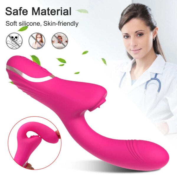 Powerful Clitoral Sucking Dildo Vibrator Female For Women Tongue Licking Sucker Clitoris Stimulator Sex Toys Goods for Adults 18