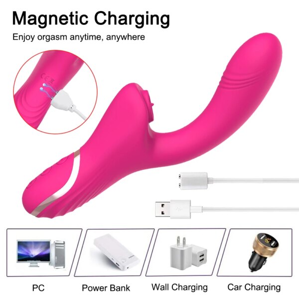 Powerful Clitoral Sucking Dildo Vibrator Female For Women Tongue Licking Sucker Clitoris Stimulator Sex Toys Goods for Adults 18