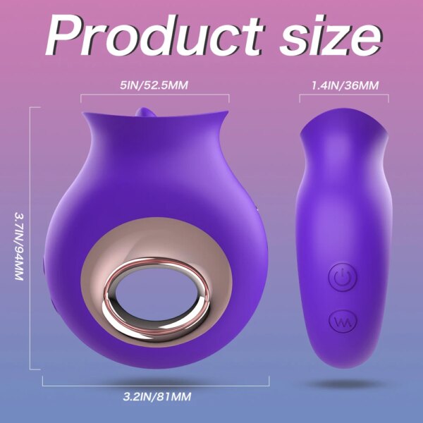 Oral Sucking Vibrator 9 Speeds Licking Vibrating Rose Sex Toys for Women Tongue Nipple Clitoral Stimulator Female Masturbation