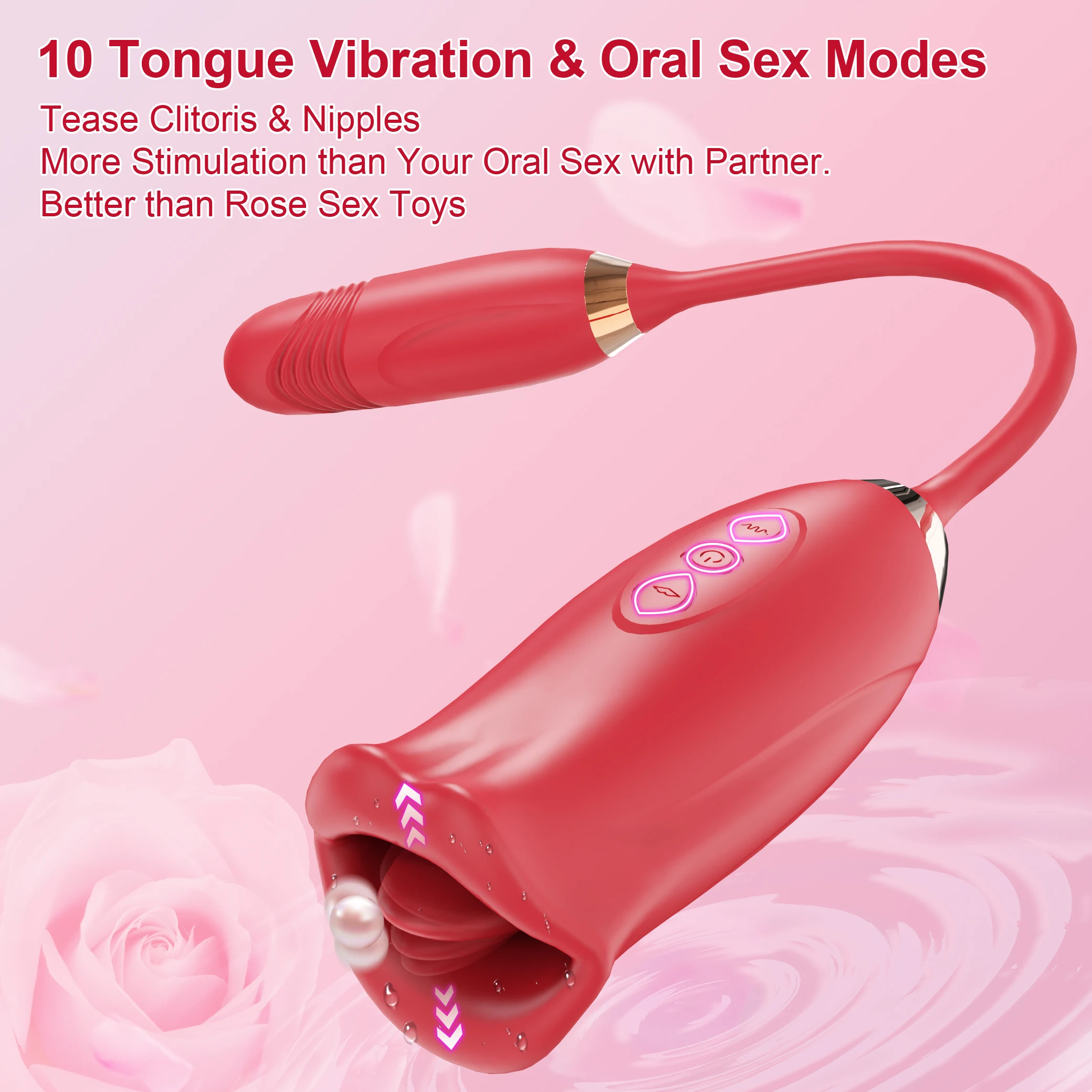 Biting Oral Mouth Thrusting Telescopic Vibrator for Women Sucking Dildo Tongue G-spot Nipple Clit Anal Stimulation Sex Toys 18