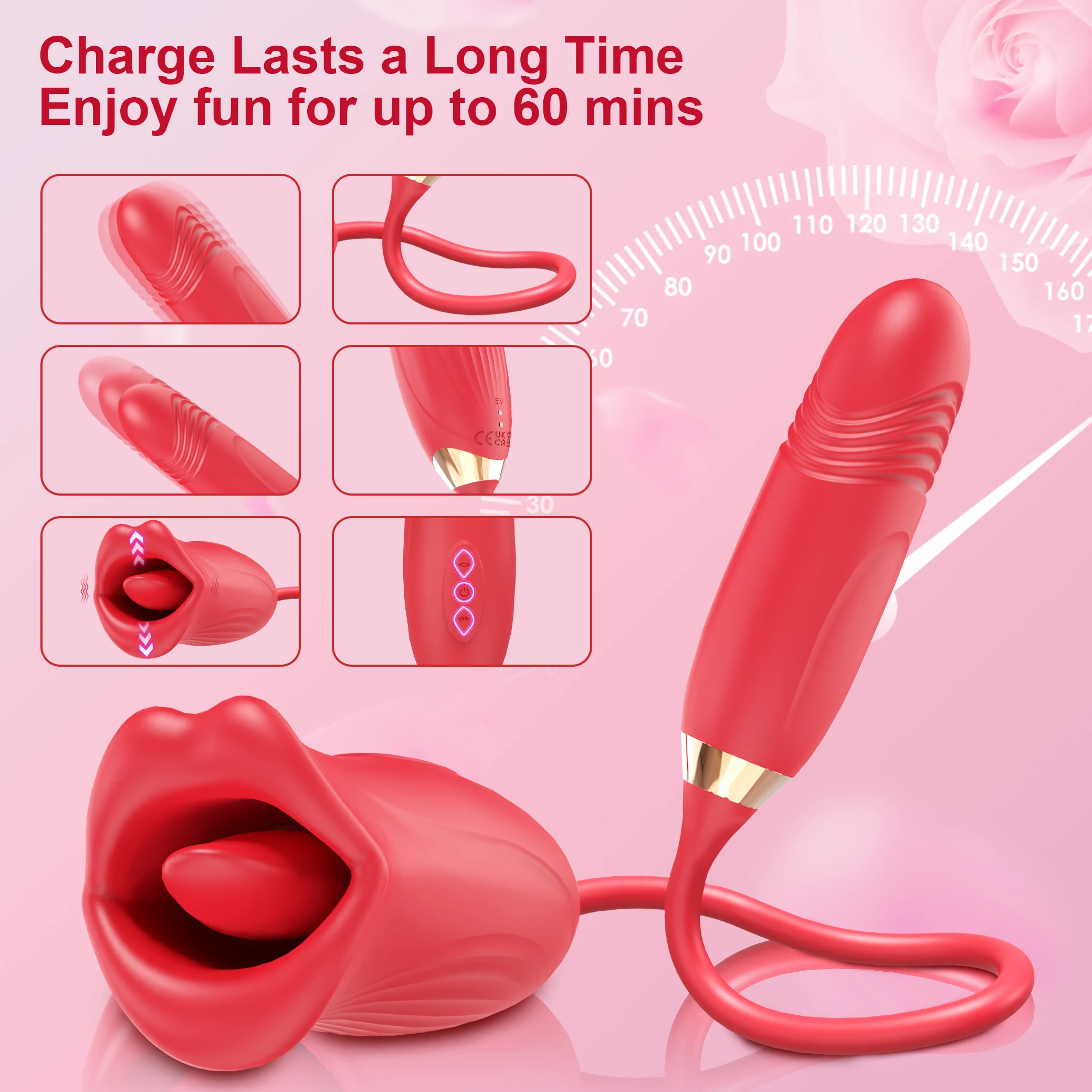 Biting Oral Mouth Thrusting Telescopic Vibrator for Women Sucking Dildo Tongue G-spot Nipple Clit Anal Stimulation Sex Toys 18