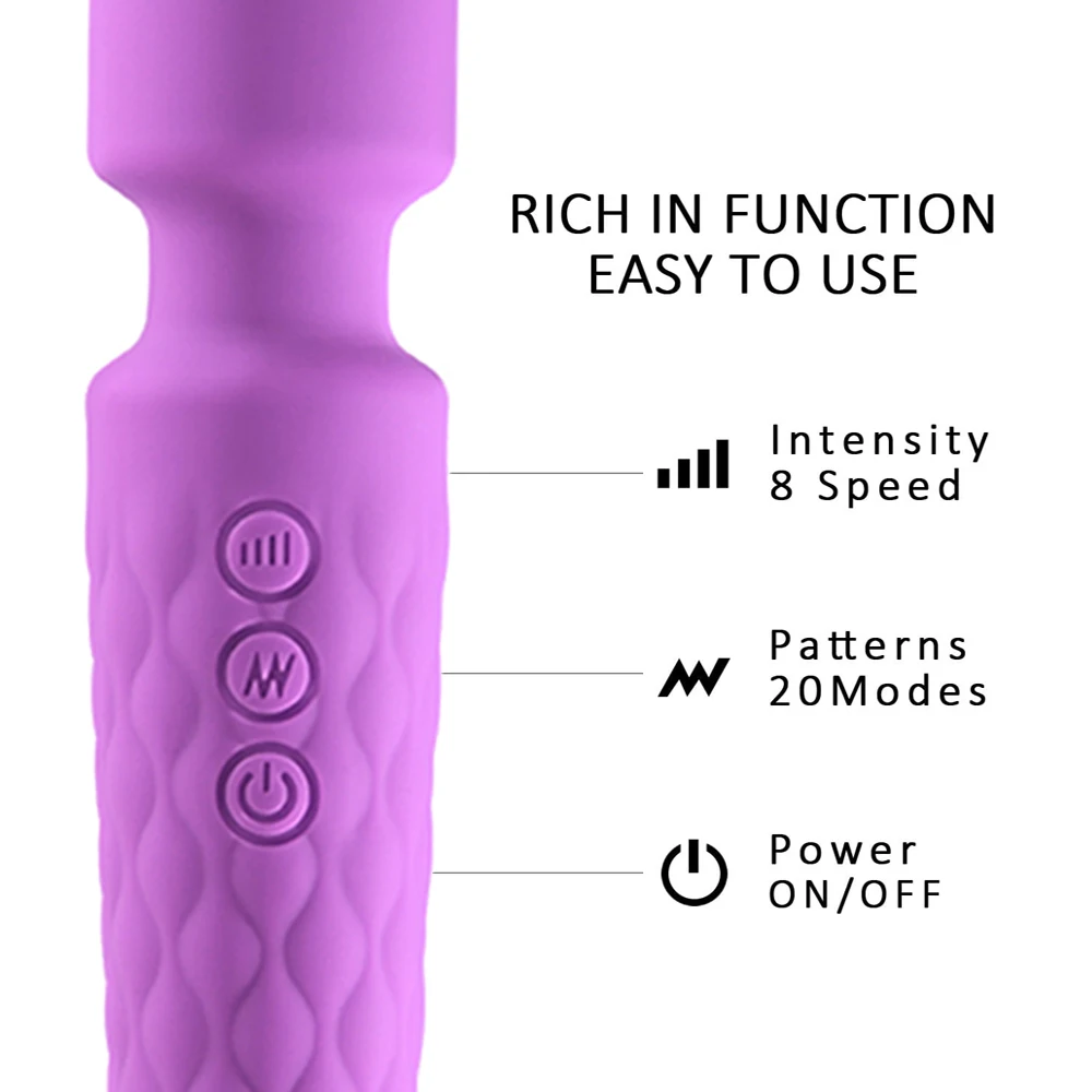 Powerful Clitoris Stimulation Adult Personal Silicone Sex Toy Magic Av Wand Massager Dildo Masturbator Vibrator For Women Female