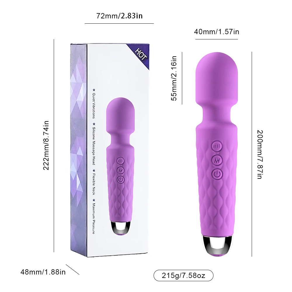 Powerful Clitoris Stimulation Adult Personal Silicone Sex Toy Magic Av Wand Massager Dildo Masturbator Vibrator For Women Female