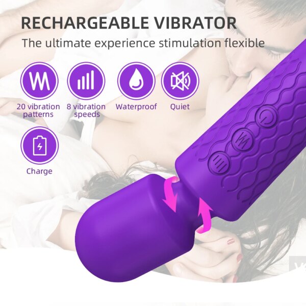 Wireless Dildos AV Vibrator Magic Wand for Women Clitoris Stimulator G Spot Massager Vibrator Female Masturbator Adult Sex Toys