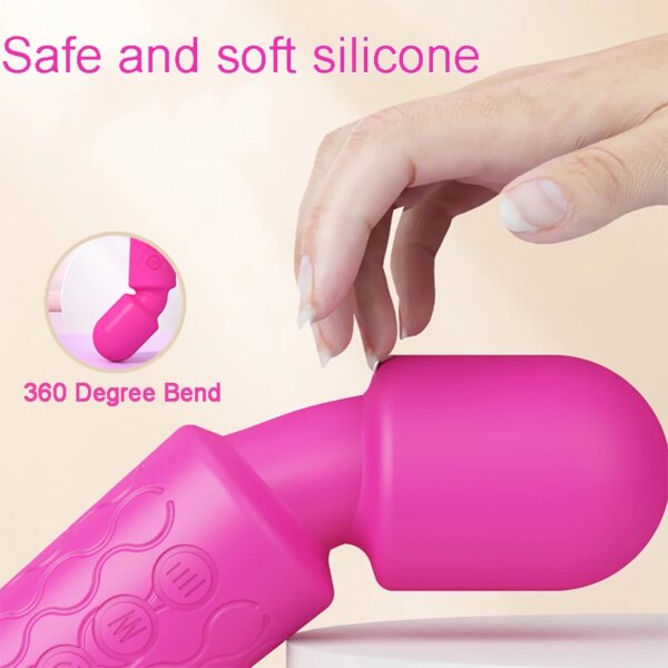 20 Modes Powerful Vibration Mini Vibrator Sex Toys AV Magic Stick Massager Clitoris G-Spot Vibrators For Women Erotic Adults 18+