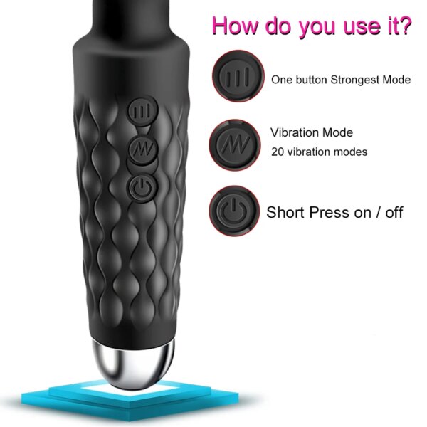 Powerful Magic Wand Vibrators for women Clitoris Stimulator AV Stick G Spot Massager Female Masturbator Sex Toys for Woman