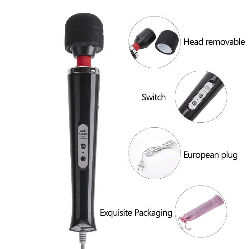 New 10 Speeds Magic Wand Massager Big Magic Wand Massage Stick AV Vibrators Sexy Clit Vibrator Sex Toys for Women European plug New 10 Speeds Magic Wand Massager Big Magic Wand Massage Stick AV Vibrators Sexy Clit Vibrator Sex Toys for Women European plug