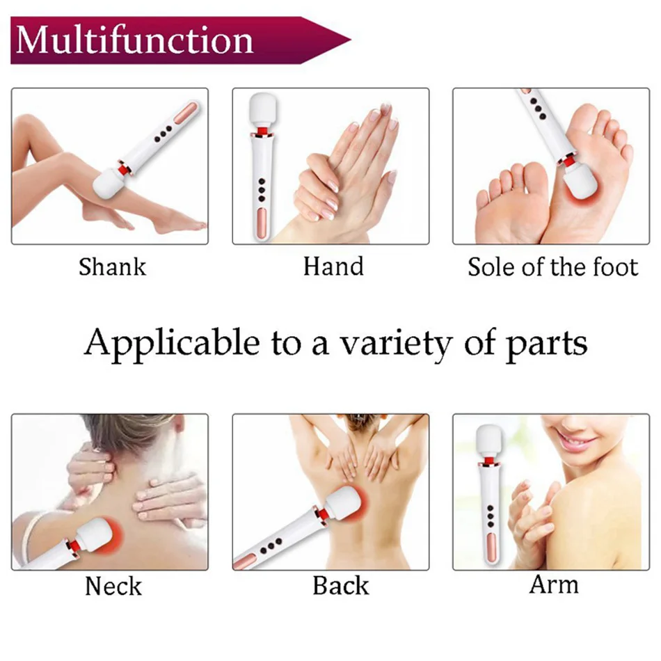 New 10 Speeds Magic Wand Massager Big Magic Wand Massage Stick AV Vibrators Sexy Clit Vibrator Sex Toys for Women European plug New 10 Speeds Magic Wand Massager Big Magic Wand Massage Stick AV Vibrators Sexy Clit Vibrator Sex Toys for Women European plug