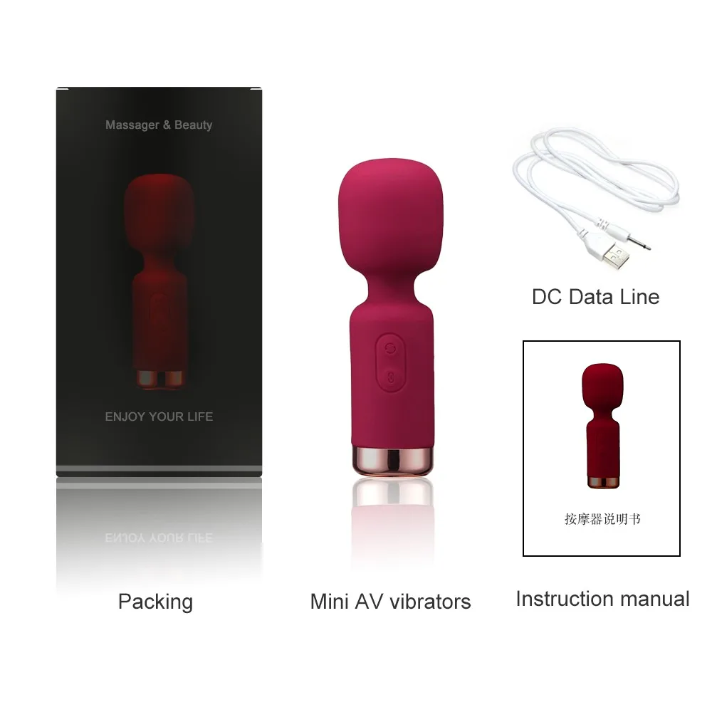 Mini Vibrator with Female Clitoris Stimulator Sex Toys for Womans AV Magic Wand for Adult 18 Masturbator Siliconen Dildo Erotic Mini Vibrator with Female Clitoris Stimulator Sex Toys for Womans AV Magic Wand for Adult 18 Masturbator Siliconen Dildo Erotic