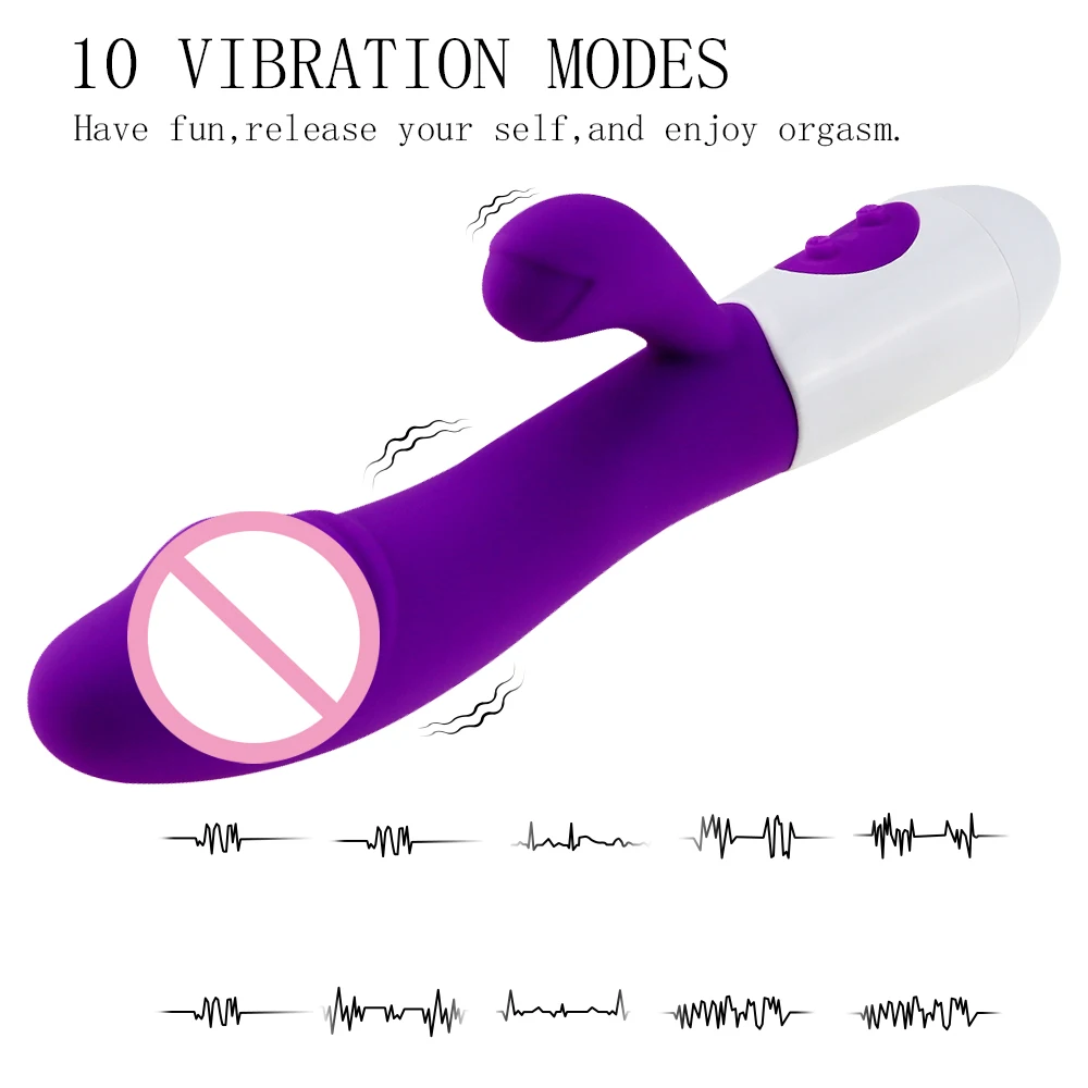 Rabbit Vibrator Sex Toys G Spot For Women Dildo Vibrators Vagina Clitori Massager Dual Vibration AV Stick Safe Sex Adult Product