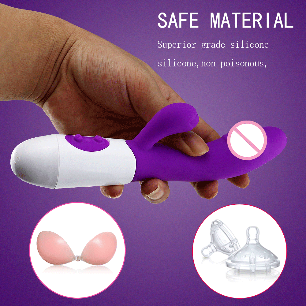 Rabbit Vibrator Sex Toys G Spot For Women Dildo Vibrators Vagina Clitori Massager Dual Vibration AV Stick Safe Sex Adult Product