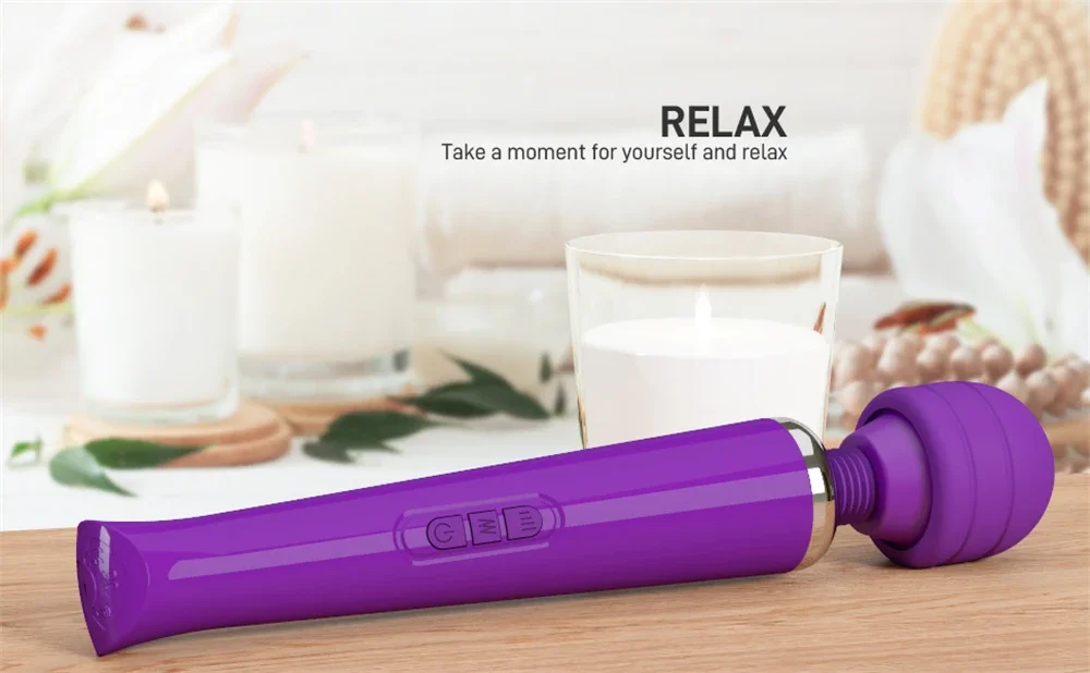 Powerful Magic Wand Vibrator for Women Erotic Big AV Stick Female G Spot Massager Clitoris Stimulator Adult Sex Toys for Female