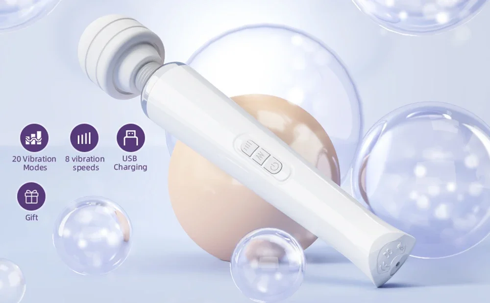 Powerful Magic Wand Vibrator for Women Erotic Big AV Stick Female G Spot Massager Clitoris Stimulator Adult Sex Toys for Female