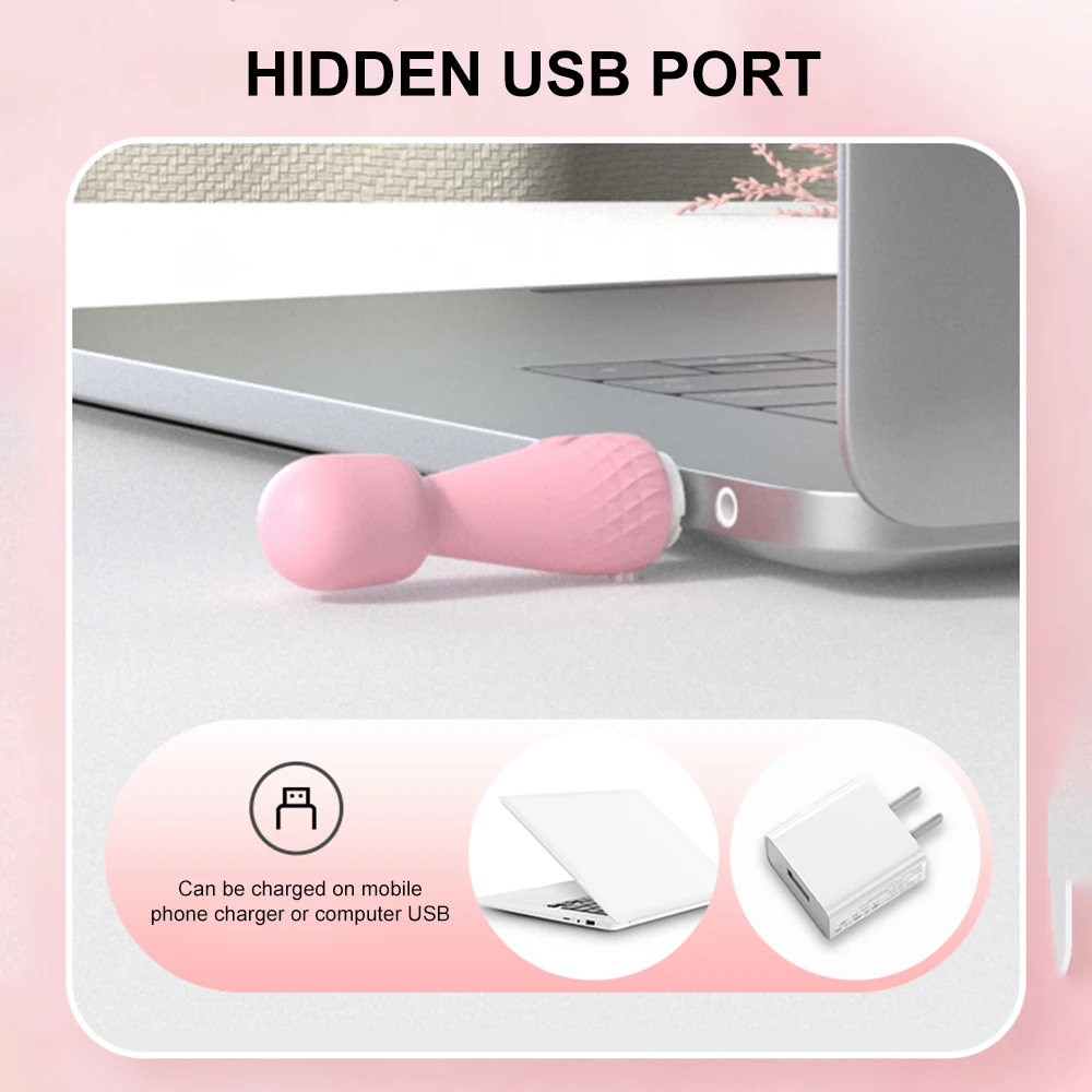 10 Modes Strong Vibration Mini Vibrator Magic Stick USB Charging Massager Clitoris G-Spot Vibrators Sex Toy For Women Adults 18 10 Modes Strong Vibration Mini Vibrator Magic Stick USB Charging Massager Clitoris G-Spot Vibrators Sex Toy For Women Adults 18