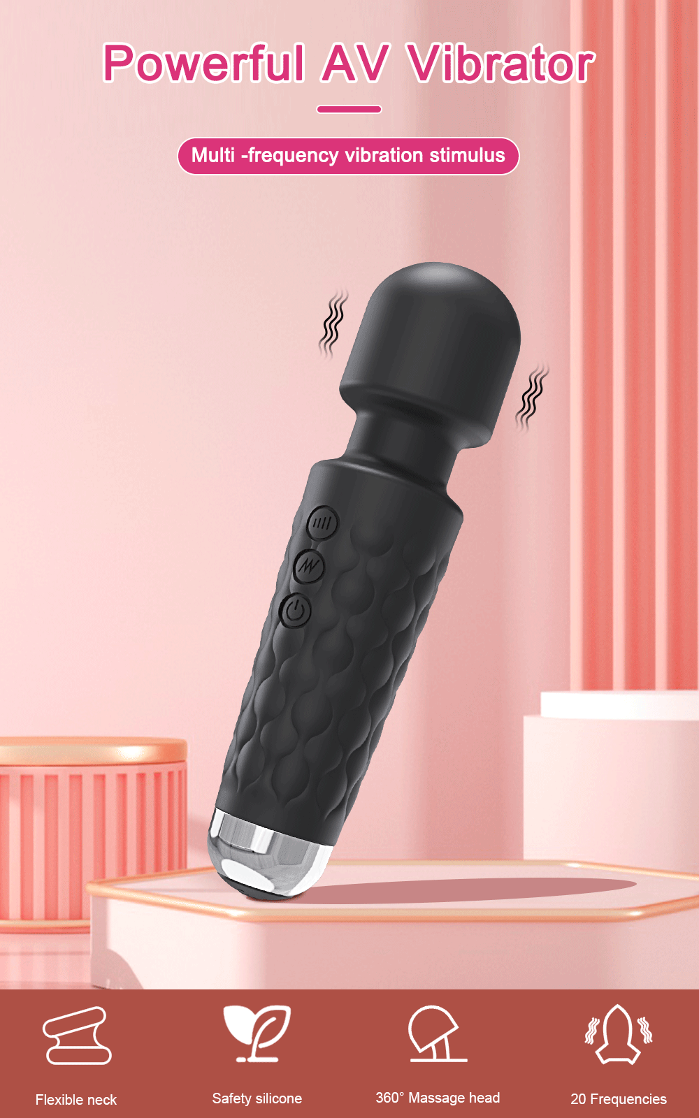 20 Modes Powerful AV Vibrator Magic Wand for Women Clit Clitoris Stimulator Sex Toys Female G spot Massager Adult Erotic Product