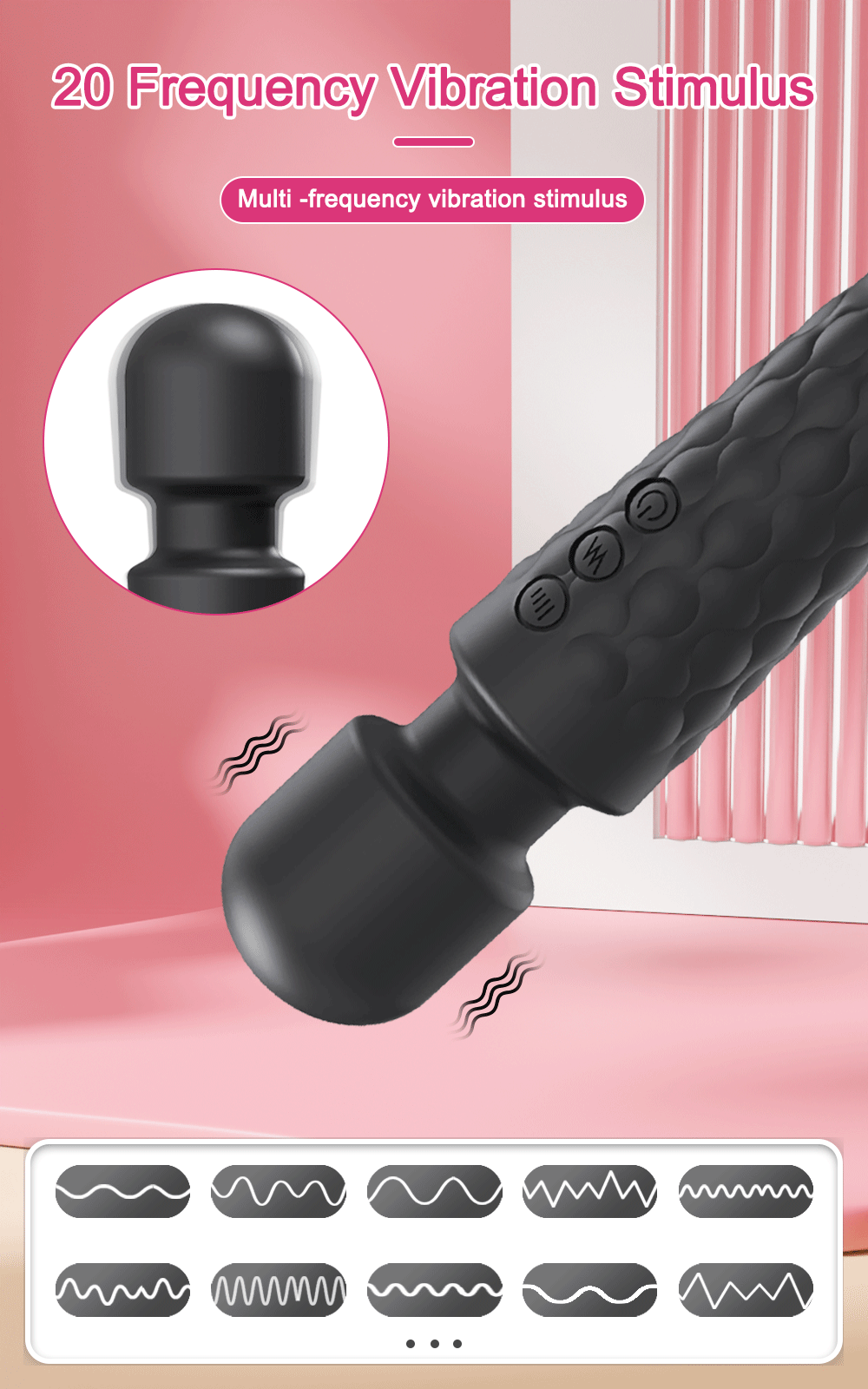 20 Modes Powerful AV Vibrator Magic Wand for Women Clit Clitoris Stimulator Sex Toys Female G spot Massager Adult Erotic Product