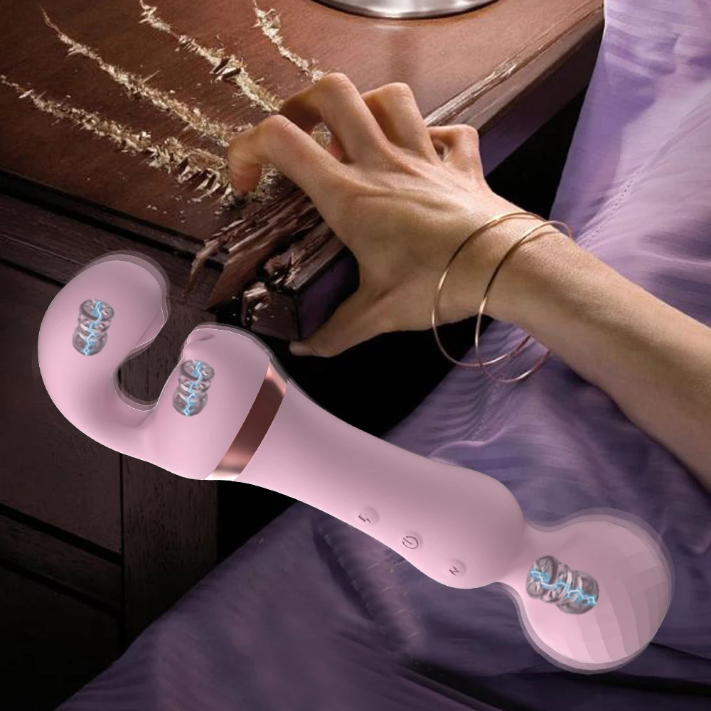 Powerful 2 in 1 AV Vibrator Female Magic Wand Clitoris Stimulator USB Recharge 20 Modes G Spot Massager Sex Toys Dildo for Women Powerful 2 in 1 AV Vibrator Female Magic Wand Clitoris Stimulator USB Recharge 20 Modes G Spot Massager Sex Toys Dildo for Women