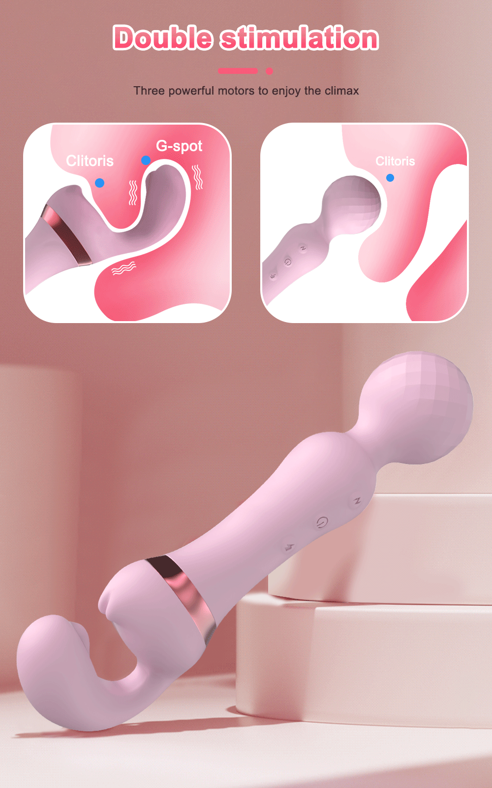 Powerful 2 in 1 AV Vibrator Female Magic Wand Clitoris Stimulator USB Recharge 20 Modes G Spot Massager Sex Toys Dildo for Women Powerful 2 in 1 AV Vibrator Female Magic Wand Clitoris Stimulator USB Recharge 20 Modes G Spot Massager Sex Toys Dildo for Women