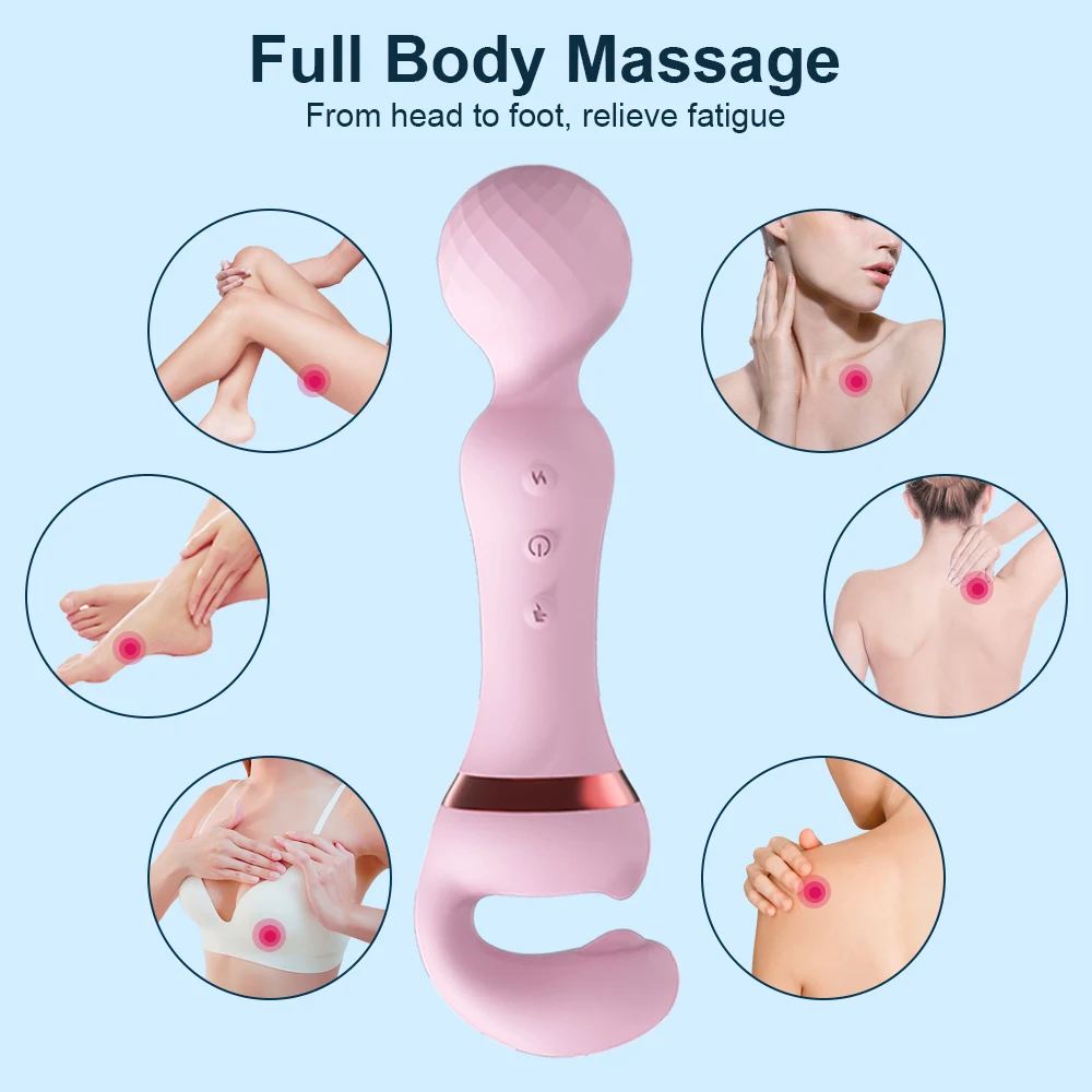 Powerful 2 in 1 AV Vibrator Female Magic Wand Clitoris Stimulator USB Recharge 20 Modes G Spot Massager Sex Toys Dildo for Women Powerful 2 in 1 AV Vibrator Female Magic Wand Clitoris Stimulator USB Recharge 20 Modes G Spot Massager Sex Toys Dildo for Women