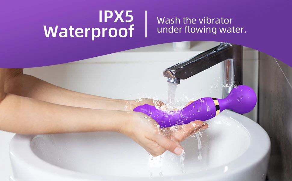 Magic Wand 20 Speeds Powerful Dildos Vibrator Dual Motor Large G-Spot AV Massager Clitoris Stimulator for Female Adults Sex Toys