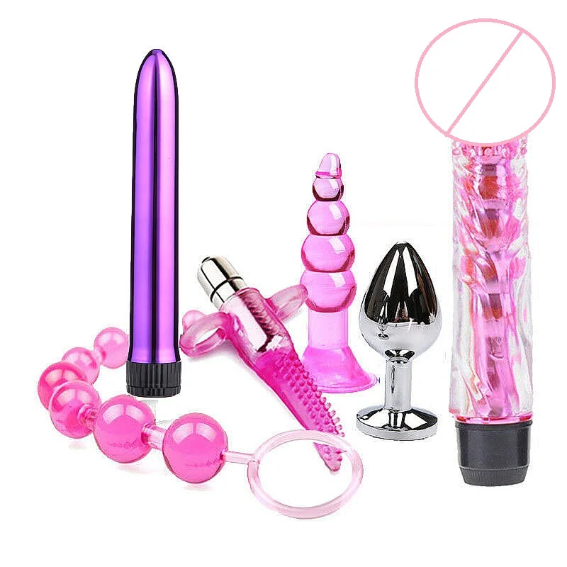 6pcs/set Bullet Anal Plug Silicone Backyard Vibrating Massage Stick Adult Erotic G-spot Orgasm For Men Women Couple Sex Toys
