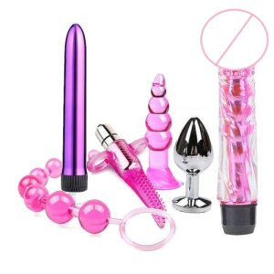 6pcs/set Bullet Anal Plug Silicone Backyard Vibrating Massage Stick Adult Erotic G-spot Orgasm For Men Women Couple Sex Toys