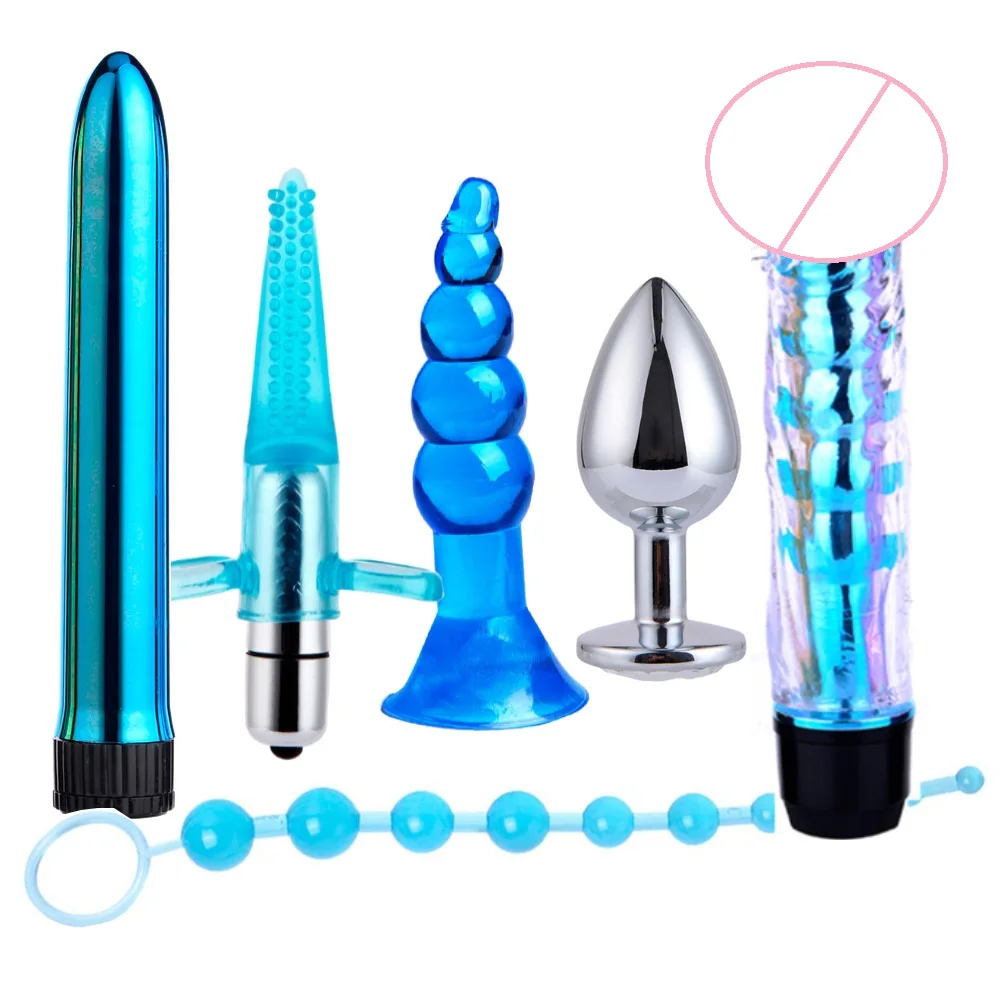 6pcs/set Bullet Anal Plug Silicone Backyard Vibrating Massage Stick Adult Erotic G-spot Orgasm For Men Women Couple Sex Toys
