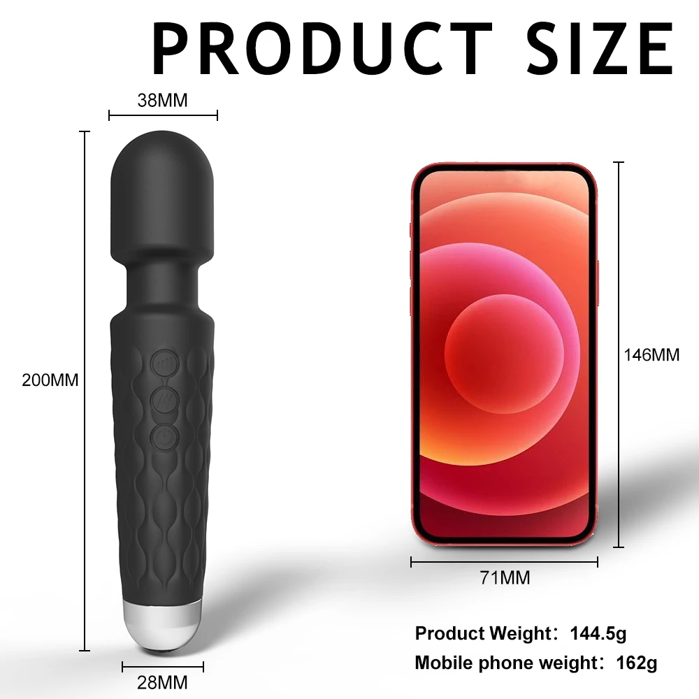 AV Vibrator Wand Sex Toys for Women 20 Powerful Patterns G Spot Clitoris Stimulation Massager Personal Masturbator Erotic Goods AV Vibrator Wand Sex Toys for Women 20 Powerful Patterns G Spot Clitoris Stimulation Massager Personal Masturbator Erotic Goods