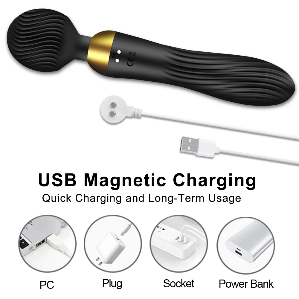 18 Speeds Powerful Dildo Vibrator AV Magic Wand G-Spot Massager Sex Toys for Women Couples Clitoris Stimulate Goods for Adults 18 Speeds Powerful Dildo Vibrator AV Magic Wand G-Spot Massager Sex Toys for Women Couples Clitoris Stimulate Goods for Adults